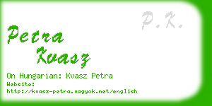 petra kvasz business card
